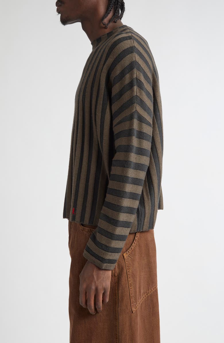 Eckhaus Latta Keyboard Stripe Merino Wool Sweater, Alternate, color, 