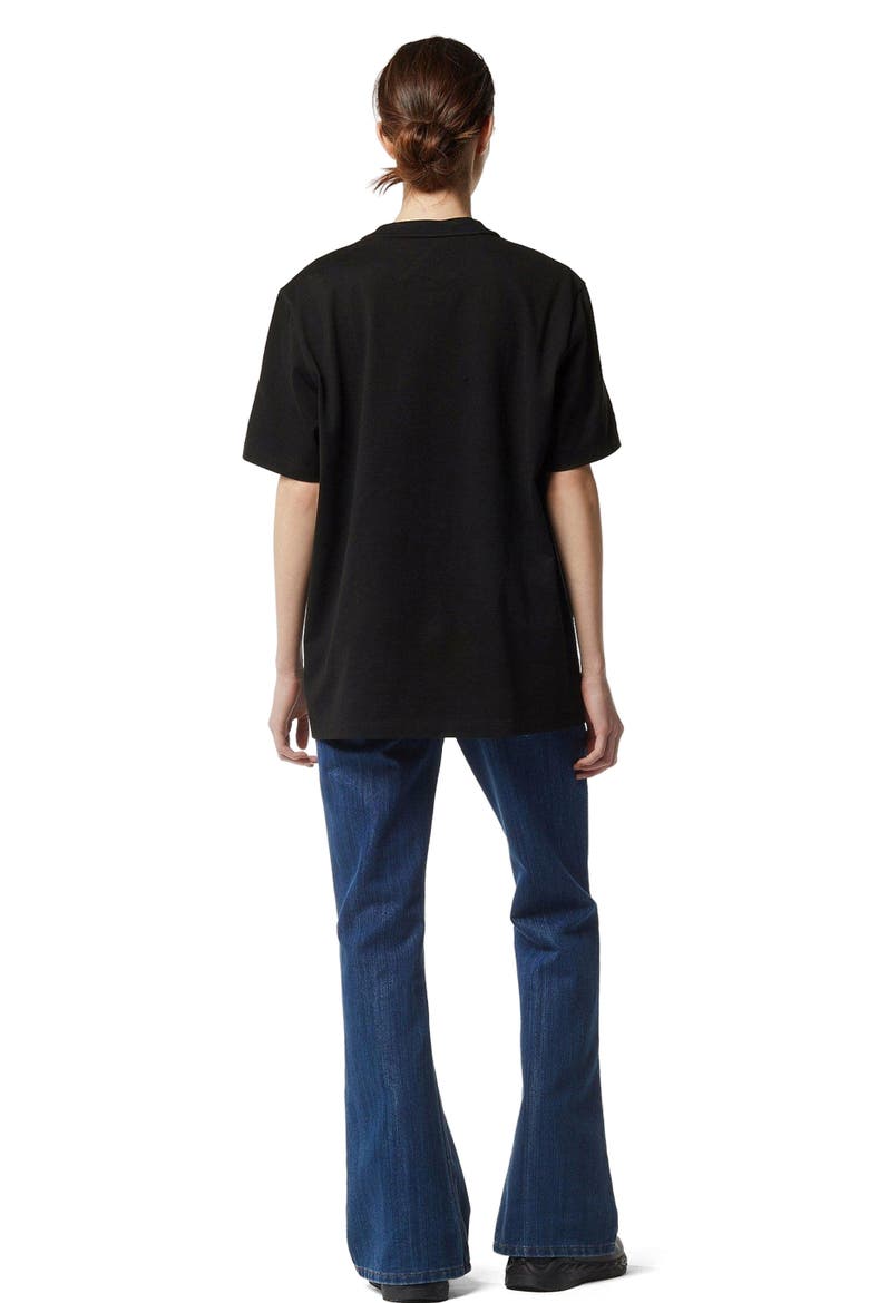 Logo Plate T-Shirt in Organic Cotton, Alternate, color, Black
