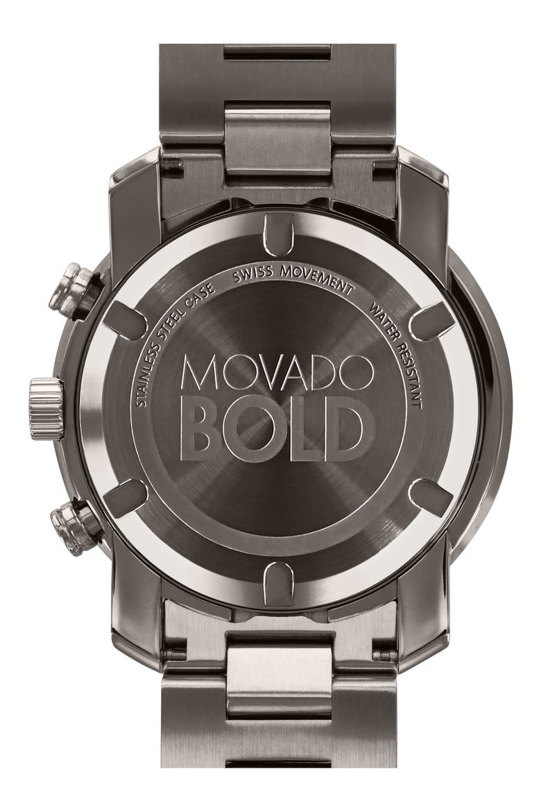 Bold Chronograph Bracelet Watch, 44mm, Alternate, color, GUNMETAL