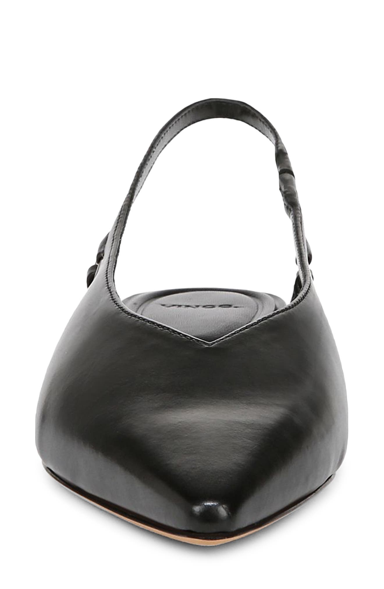 Vince Ines Slingback Pointed Toe Flat, Alternate, color, Black