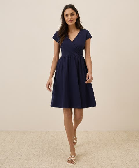 Fit & Flare Crossover Dress