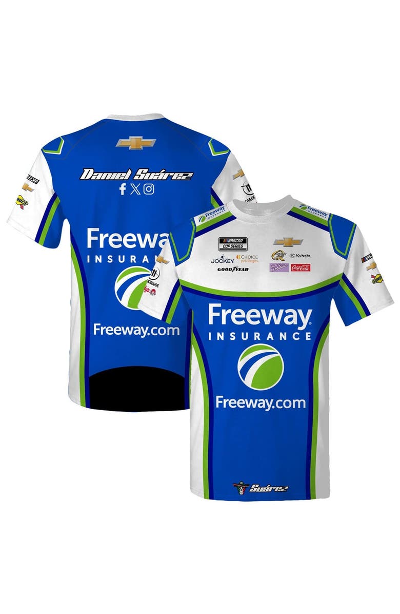Trackhouse Racing Team Collection Men's Trackhouse Racing Team Collection Blue Daniel Suarez Freeway Uniform T-Shirt, Main, color,