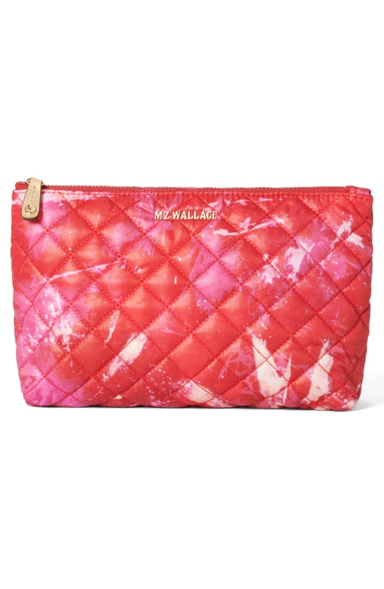 MZ Wallace Zoey Quilted Nylon Cosmetics Case, Alternate, color,
