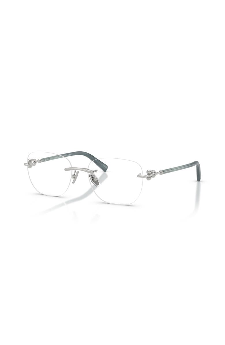 Tiffany & Co. 54mm Square optical glasses, Main, color, Silver