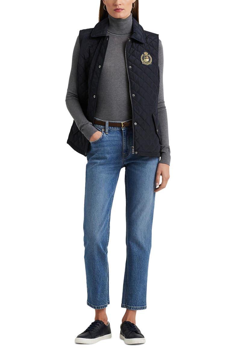 Quilted Vest, Alternate, color, DARK NAVY