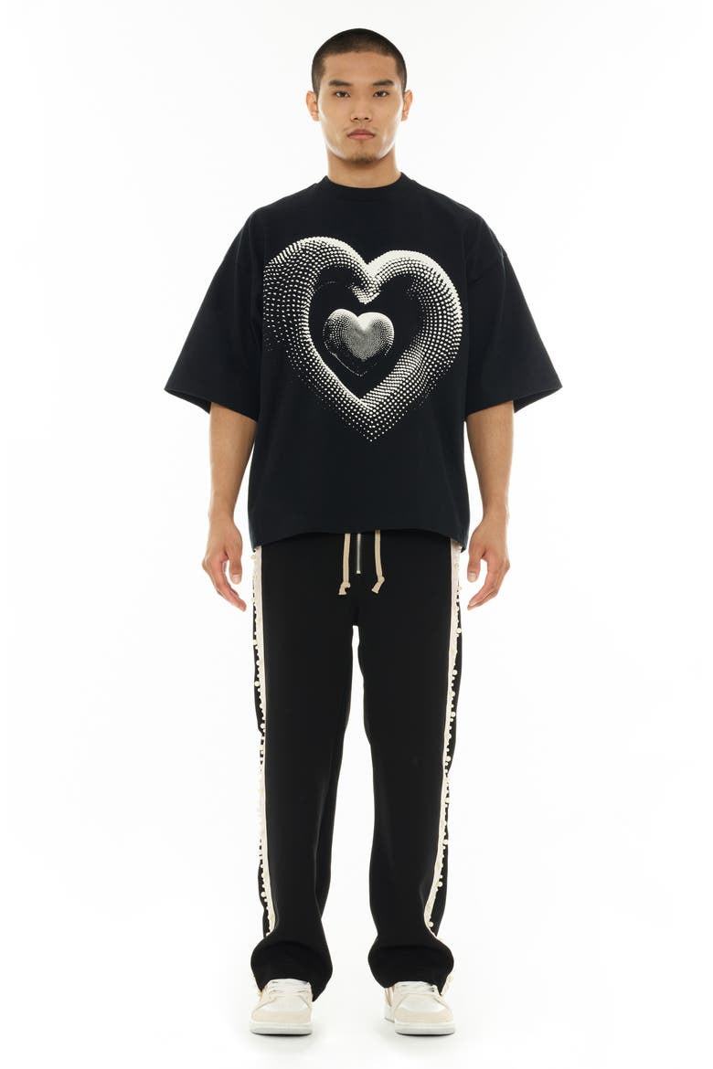 Heart Cotton Graphic T-Shirt, Alternate, color, BLACK