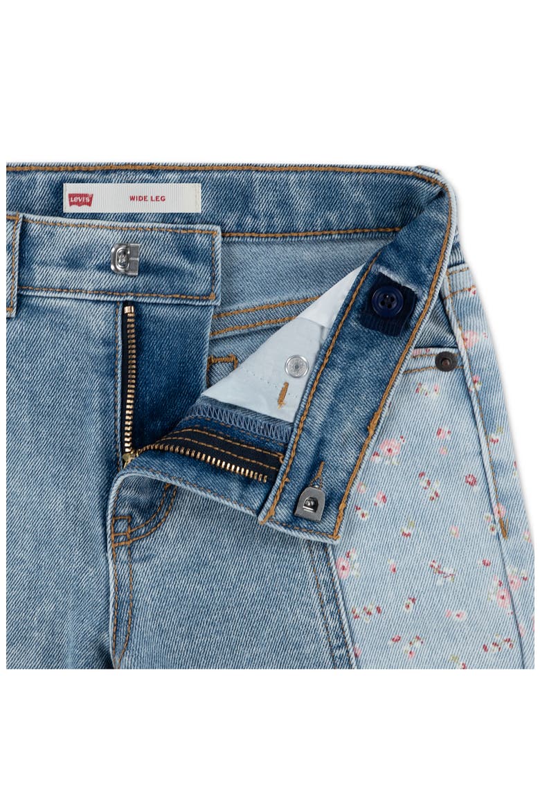 Kids' Color-Blocked Wide Leg Jeans, Alternate, color, BE COOL WITHOUT DESTRUCTION