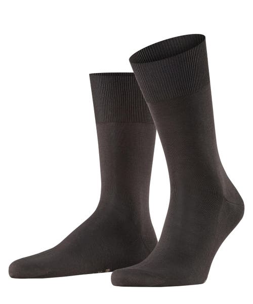 Falke Firenze Elastic Free Dress Socks In Brown