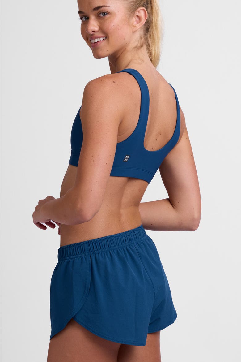 Lizzie Split Short, Alternate, color, Blue Flame