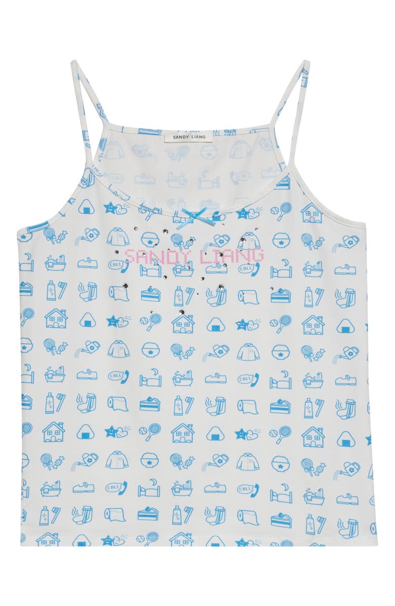 Sandy Liang Dashi Tank, Main, color, Blue Multi