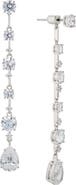 Nadri Cora Cubic Zirconia Front/Back Linear Drop Earrings
