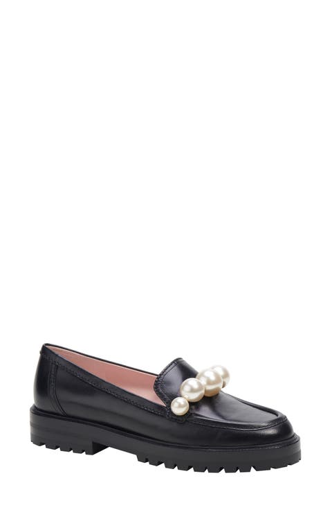 posh imitation pearl loafer (Women)