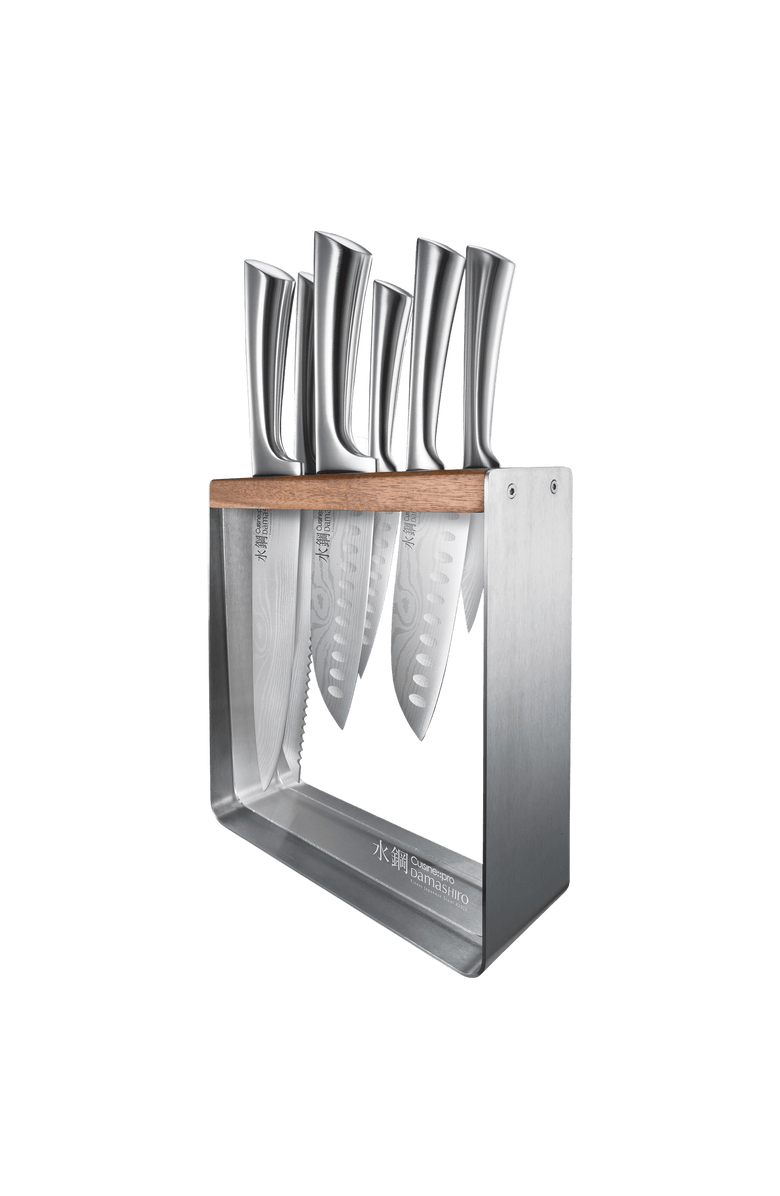 Cuisine::pro<sup>®</sup> Damashiro<sup>®</sup> Kinzoku 7-Piece Knife Block, Main, color, Silver