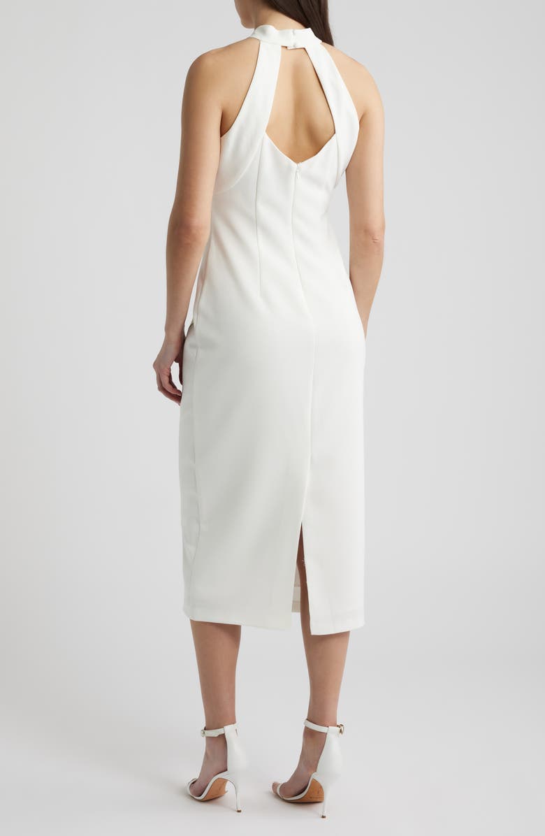 Vince Camuto Sequin Flower Midi Dress, Alternate, color, Ivory