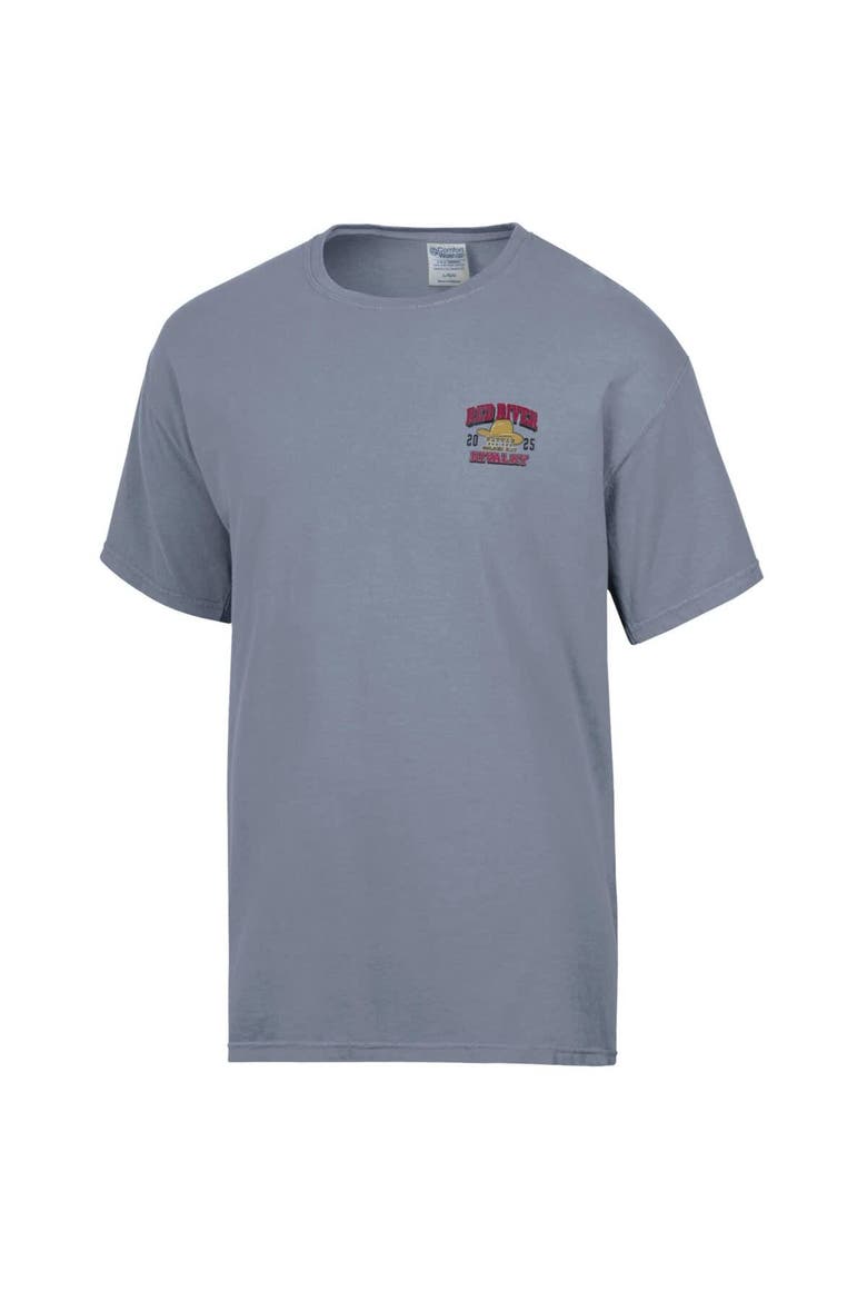 Men's ComfortWash Gray Texas Longhorns vs. Oklahoma Sooners Red River Rivalry Big Tex Match Up T-Shirt, Alternate, color, Gray