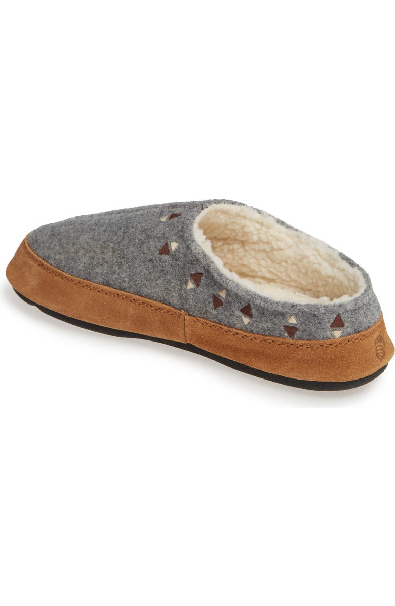 Acorn Geo Embroidered Hoodback Slipper, Alternate, color,