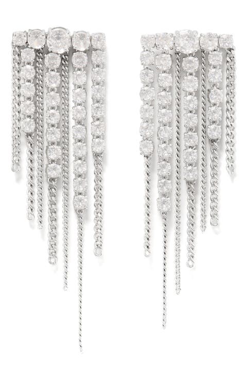Opulence Cubic Zirconia Fringe Earrings