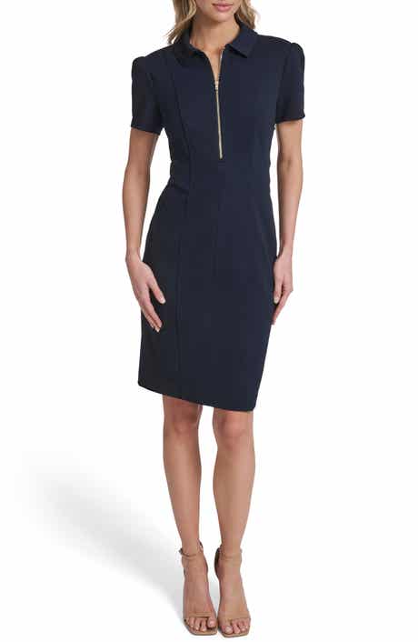 Tommy Hilfiger Zip Scuba Crepe Sheath Dress