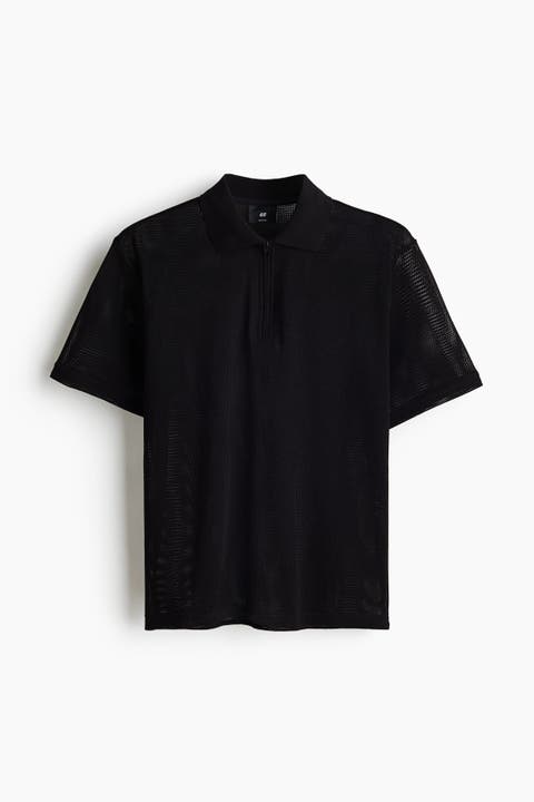 Regular Fit Hole-knit Polo Shirt