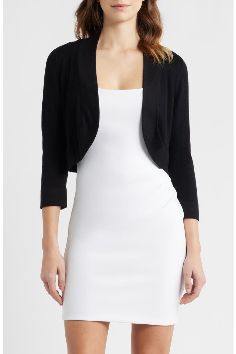 Bolero Cardigan, Main, color, BLACK