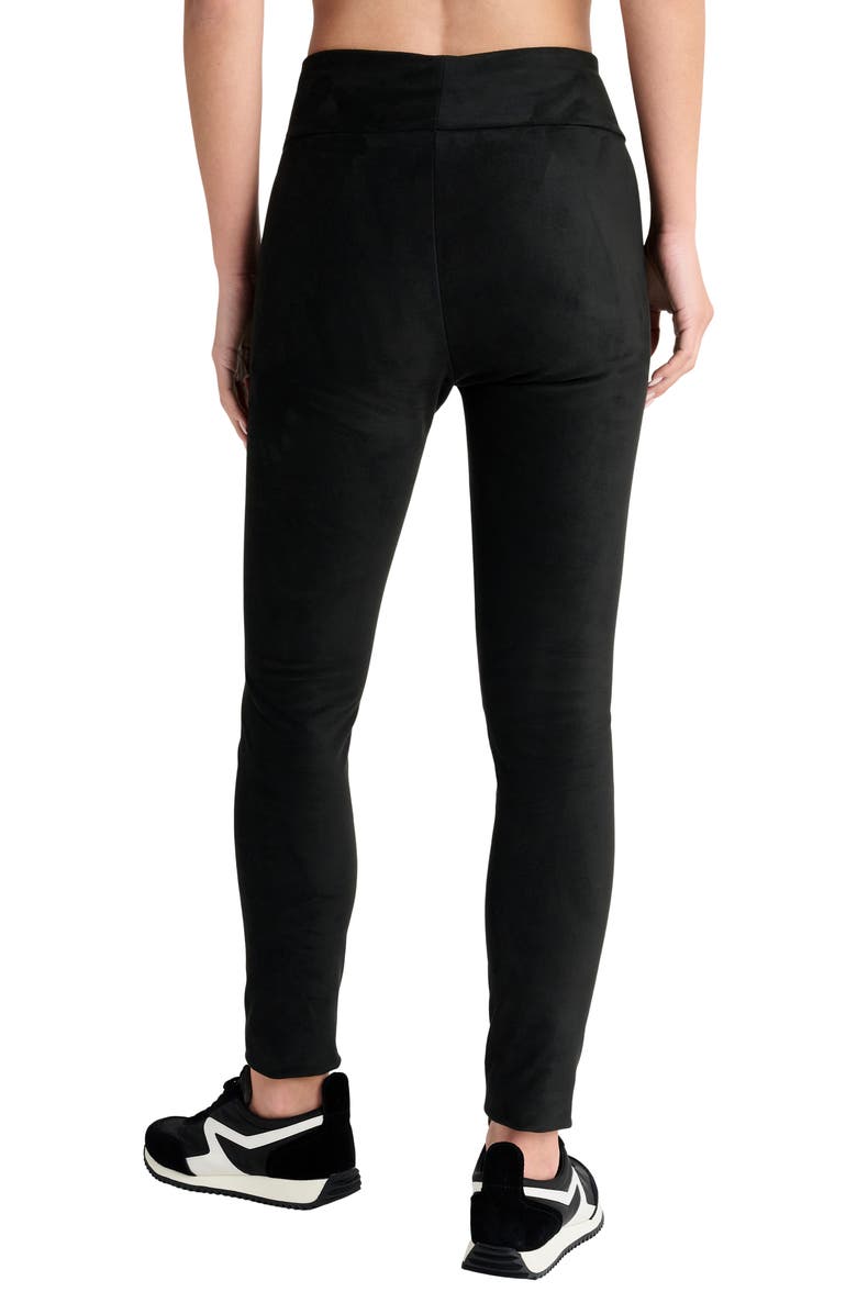 Splendid Faux Suede Leggings, Alternate, color, Black