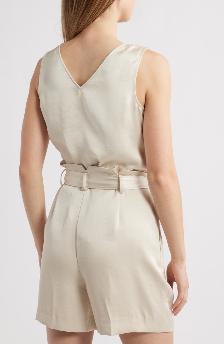 Anne Klein Double V-Neck Satin Tank, Alternate, color, 