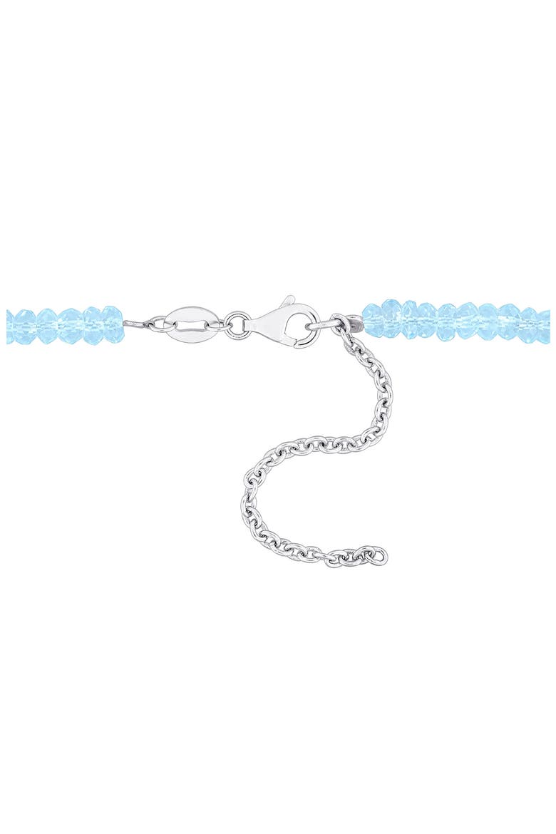 Sky Blue Topaz Beaded Bracelet & Necklace Set, Alternate, color, BLUE