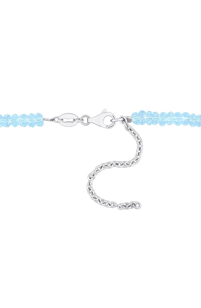 DELMAR Sky Blue Topaz Beaded Bracelet & Necklace Set, Alternate, color, 