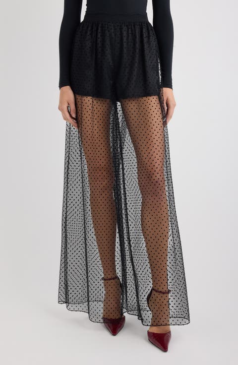 Point d
Esprit Palazzo Pants