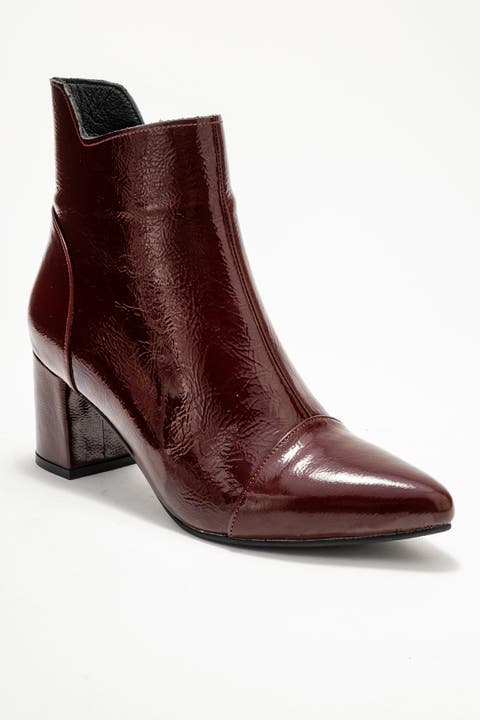 Gael Leather Block Heel Boot