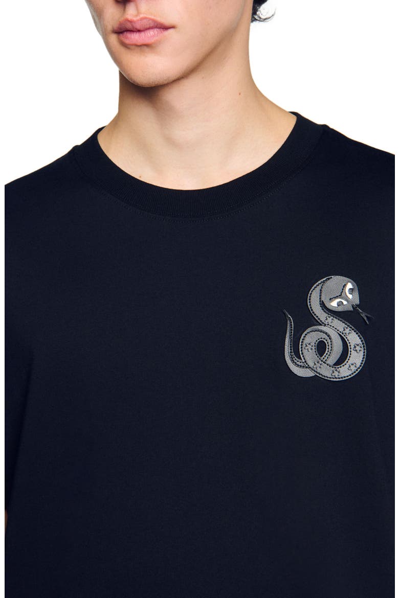 T-shirt with Square Cross patch, Alternate, color, Black