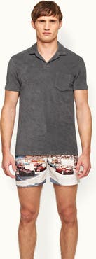 Orlebar Brown Terry Towelling Tailored Fit Towelling Polo Shirt