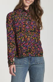 APNY Ruffle Half-Placket Shirt