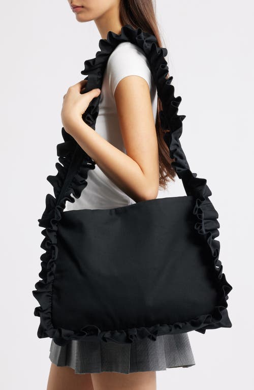Baggy London Big Baggy Shoulder Bag In Black