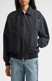 Stella McCartney Patchwork Denim Bomber Jacket