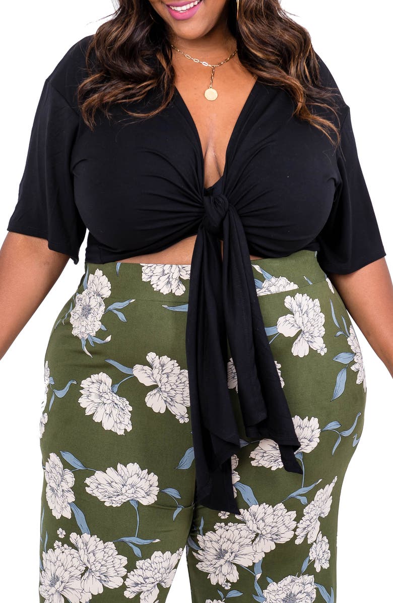 KIN by Kristine Tie Front Top, Main, color,