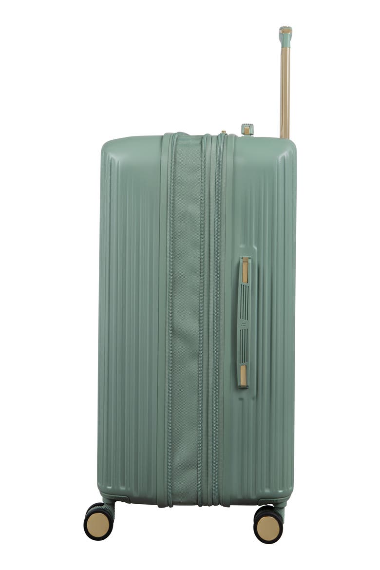 Luxuriant 31-Inch Hardside Checked Expandable Spinner, Alternate, color, ICEBERG GREEN