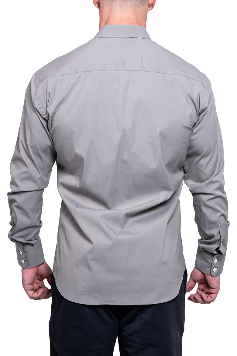 Einstein Aristocratluxestretch Button-Up Shirt, Alternate, color, GREY