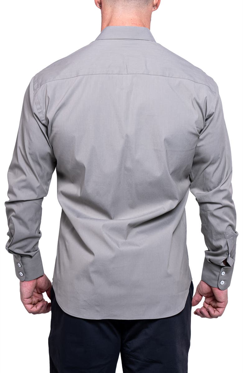 Maceoo Einstein Aristocratluxestretch Button-Up Shirt, Alternate, color, Grey