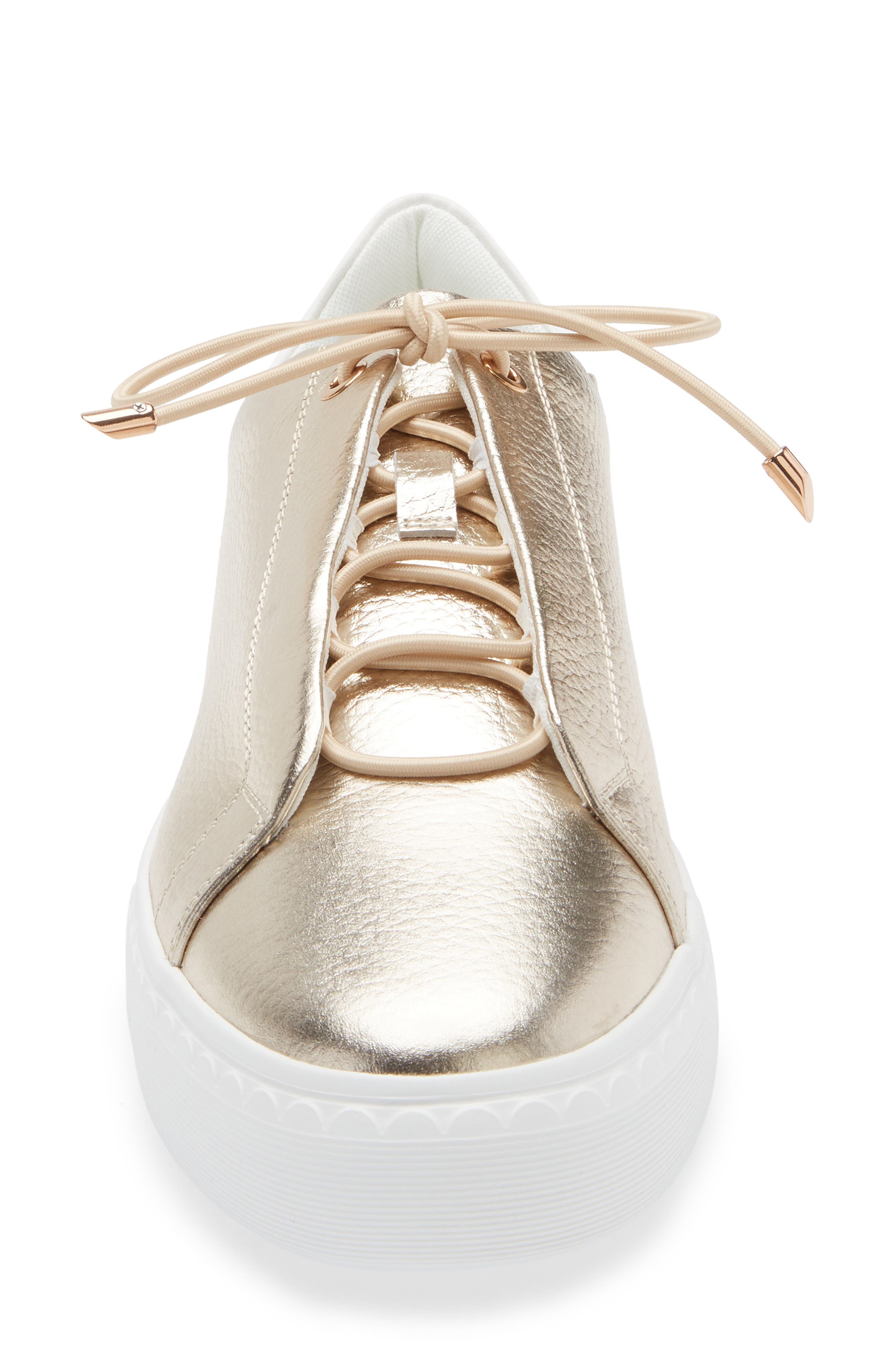 Nathaly Platform Sneaker, Alternate, color, PLATINUM/WHITE