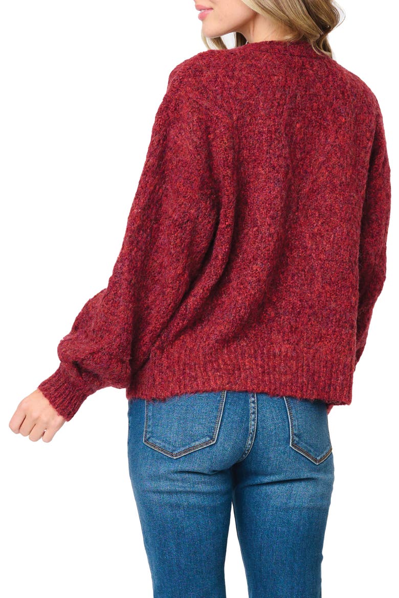 Gigi Cable Knit Cardigan, Alternate, color, MAUVE