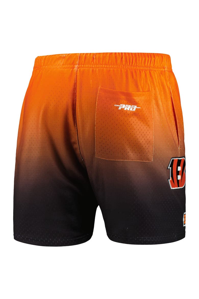 Men's Pro Standard Black/Orange Cincinnati Bengals Ombre Mesh Shorts, Alternate, color, Black