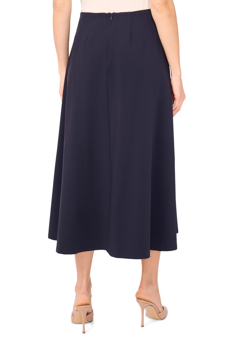Pleated A-Line Midi Skirt, Alternate, color, NAVY DEPTHS