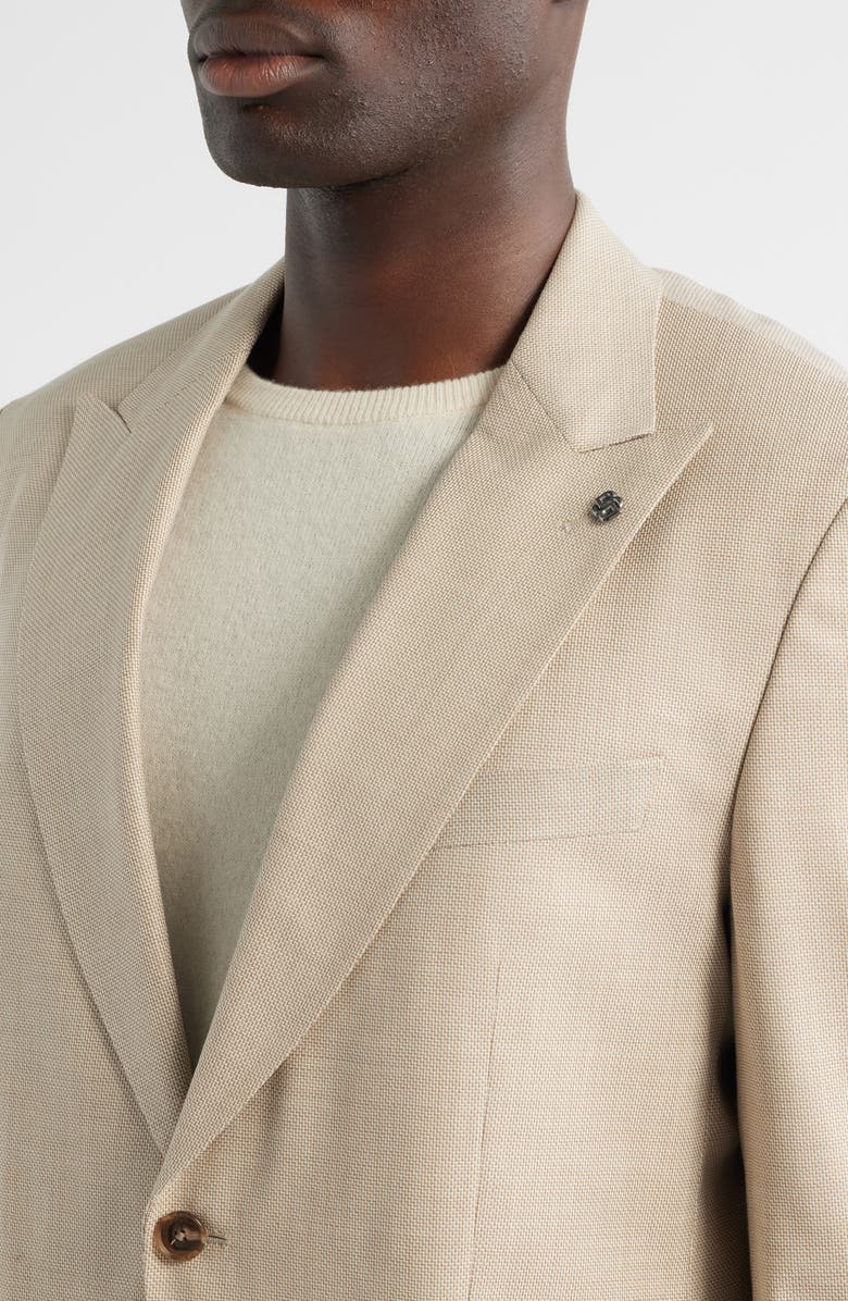 BOSS Hutson Slim Fit Stretch Wool Blend Sport Coat, Alternate, color, Open White