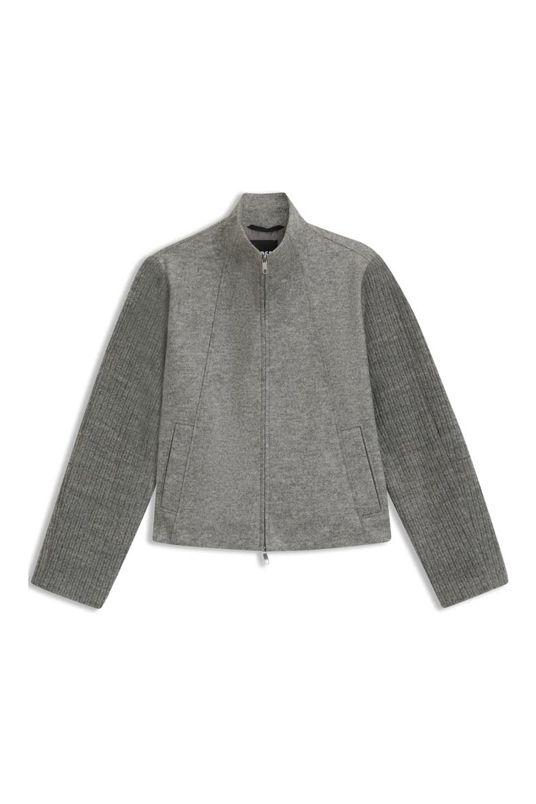 Jundalini Crop Wool Jacket, Alternate, color, CONCRETE GREY MELANGE