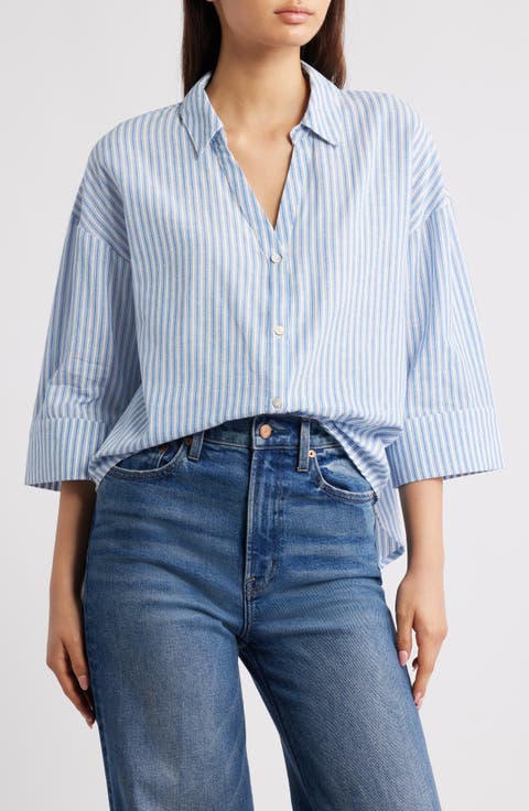 Stripe Cotton & Linen Shirt