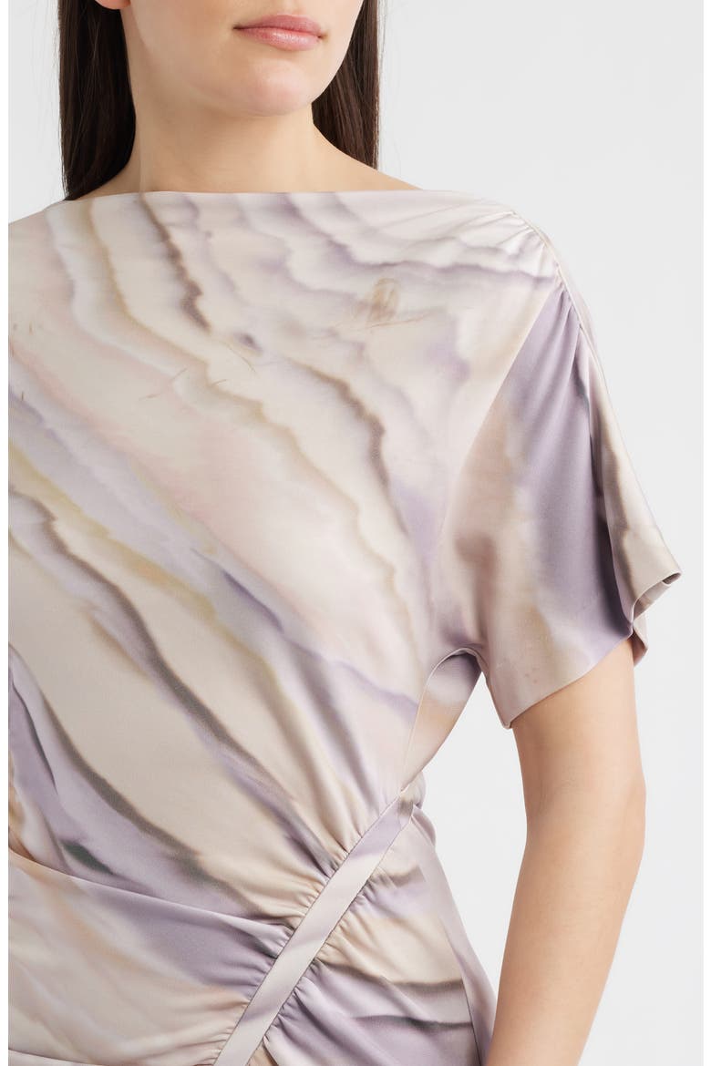 Ecaren Jersey Midi Dress, Alternate, color, LAVENDER TIDE PRINT