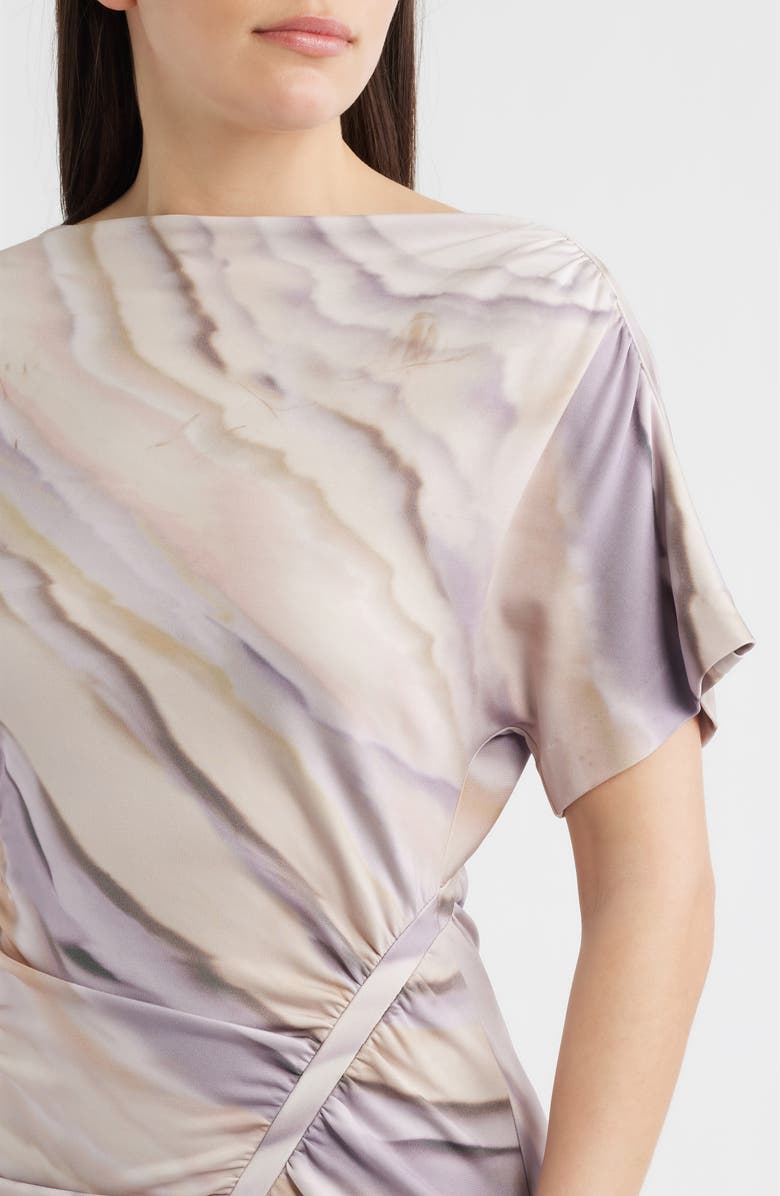 BOSS Ecaren Jersey Midi Dress, Alternate, color, Lavender Tide Print