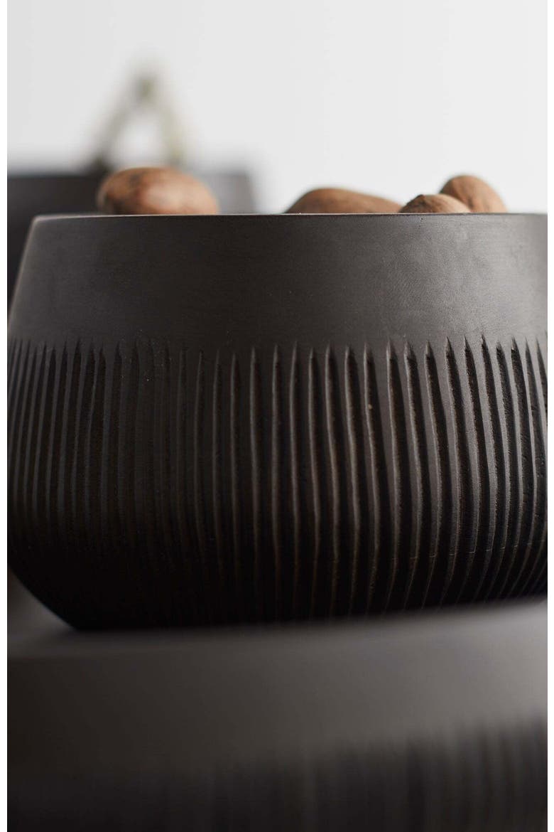 Chiseled Leila Bowl, Alternate, color, Black