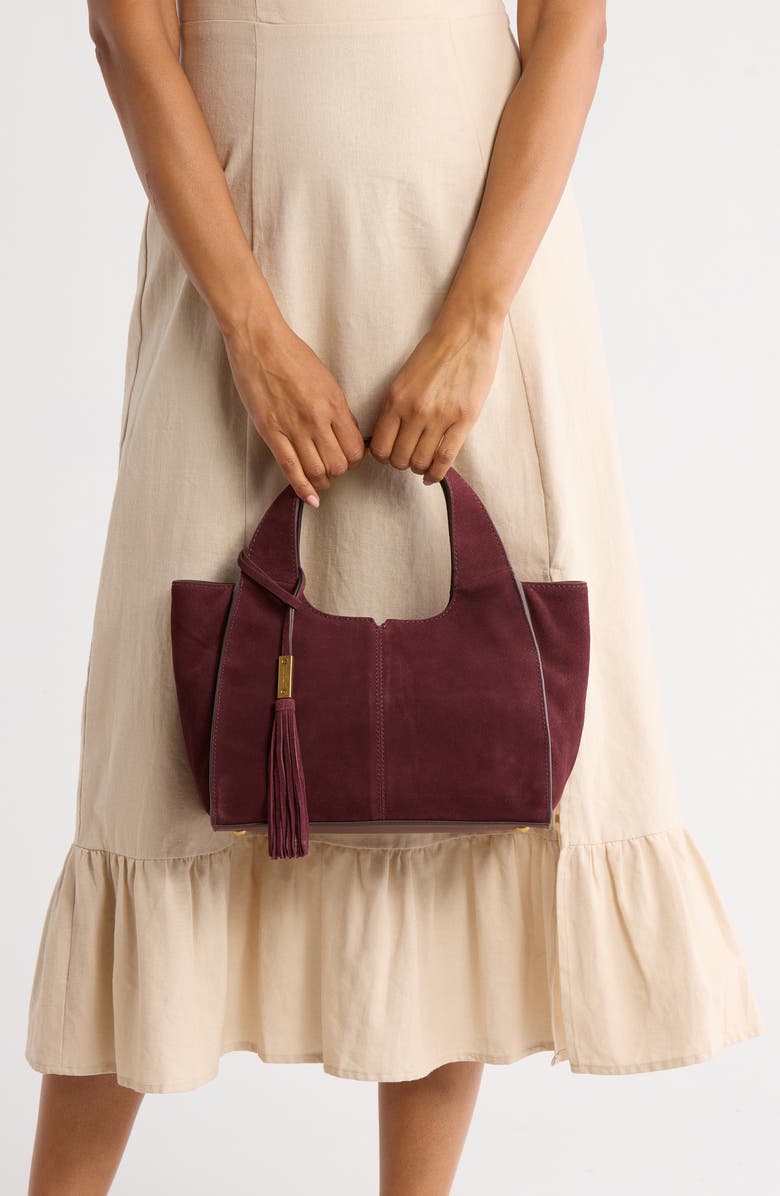 Vince Camuto Aleah Leather Satchel, Alternate, color, Red 01